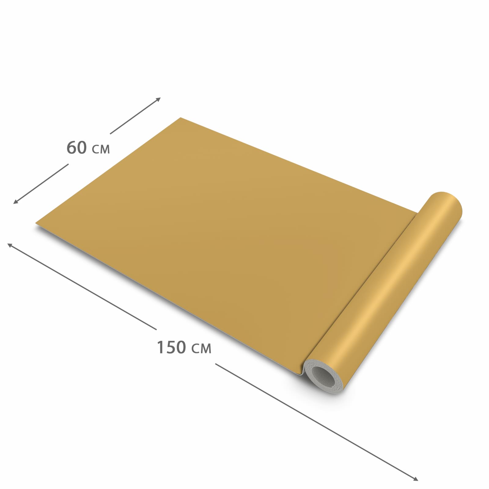 Hygienischer rutschfester Küchenläufer mit khakibraunem Hintergrund-Motiv, 60x150 cm
