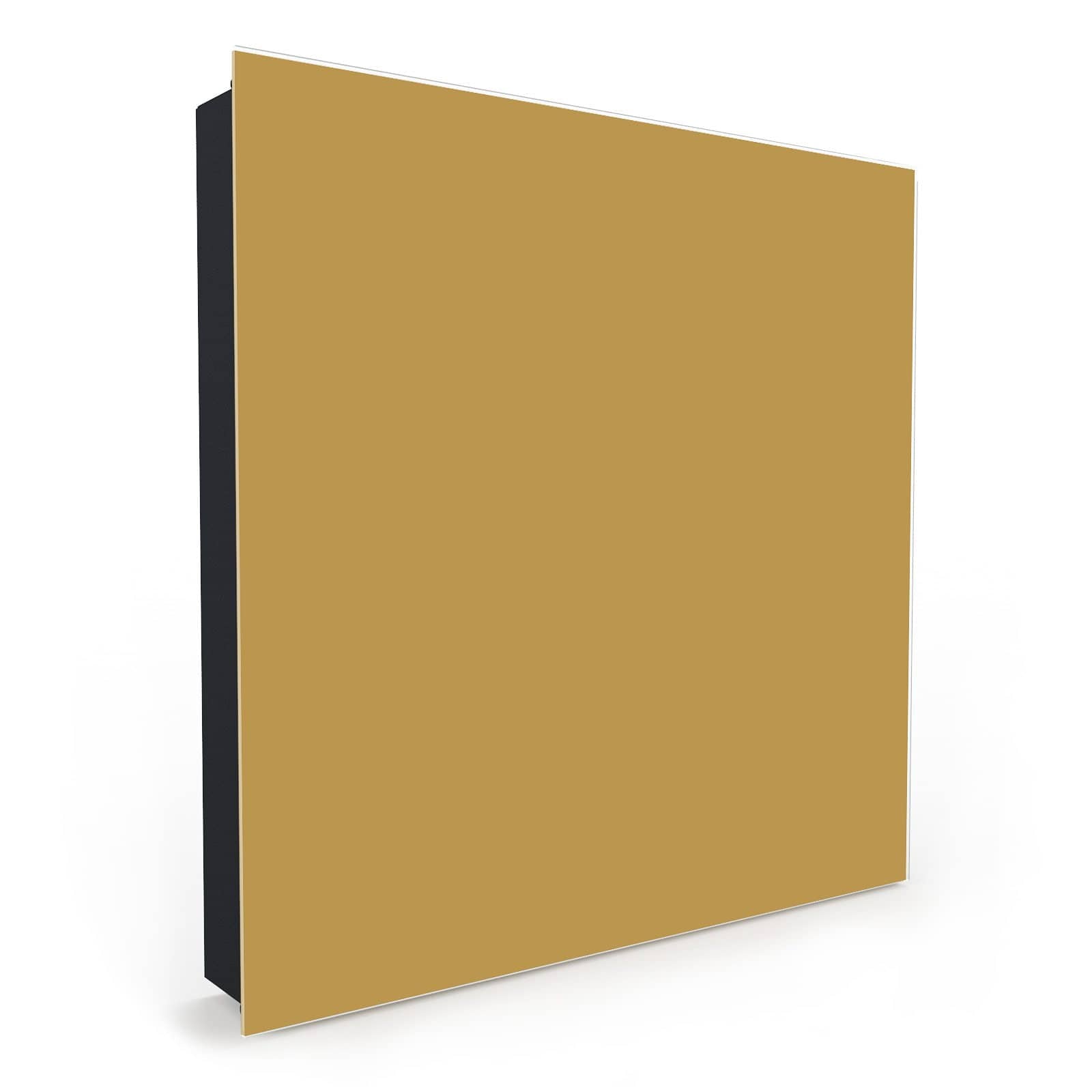 Robuster Schlüsselsafe mit Motiv Khakibrauner Hintergrund in Seitenansicht mit Glasfront #türöffnung_Links