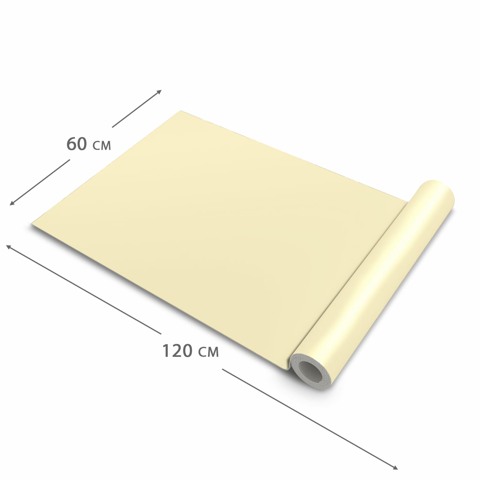 Bodenschonender Küchenteppich grau mit beigem Hintergrund-Motiv, Dimension - 60x120 cm