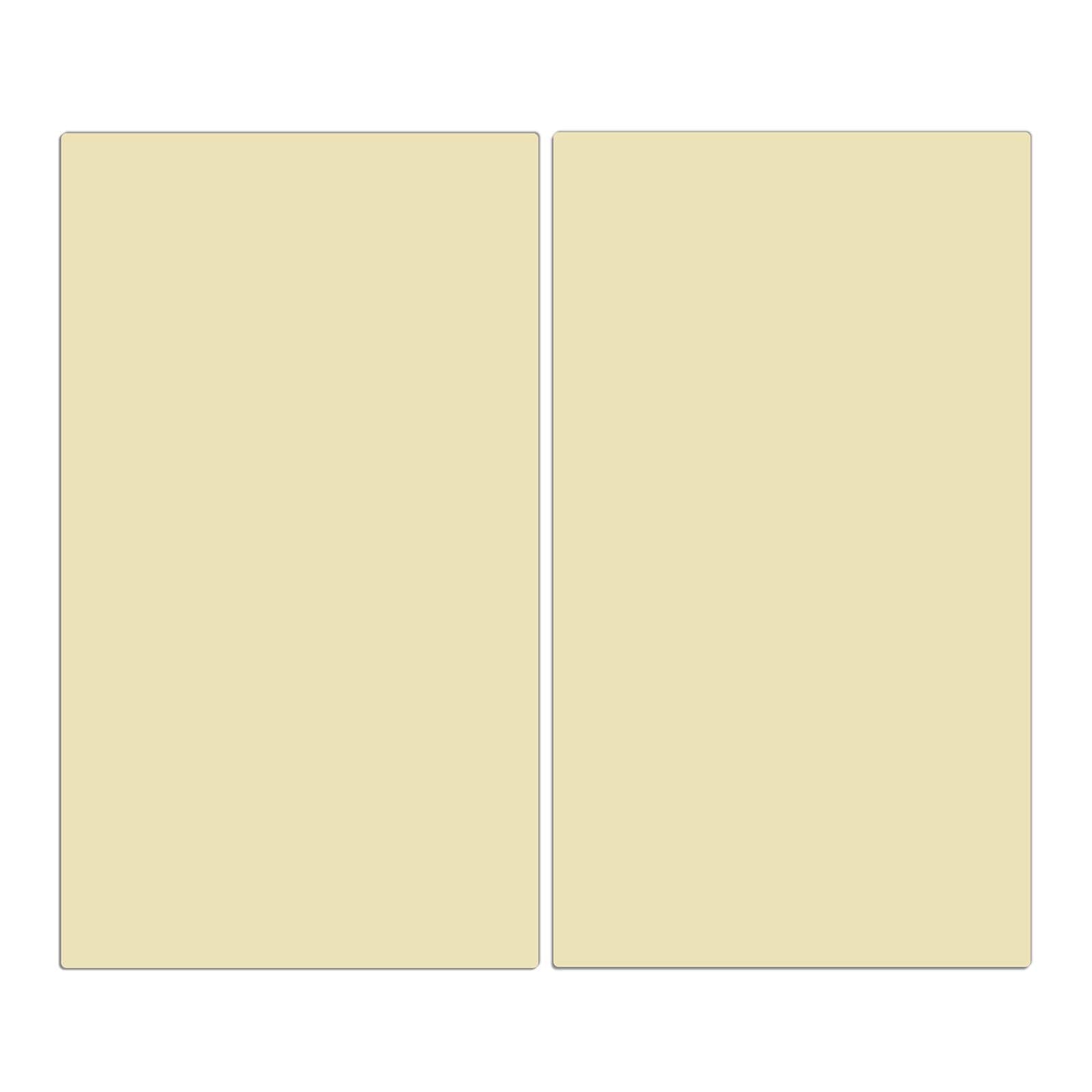 2-teilige Herdabdeckplatten mit Beiger Hintergrund-Motiv in der Frontansicht #grösse_2-Teilig (60x52cm)