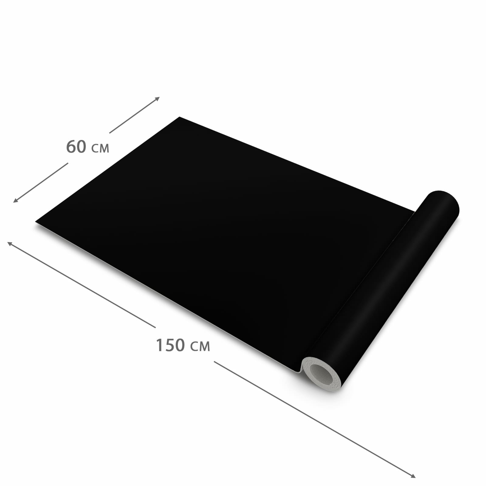 Rutschhemmender waschbarer Küchenteppich mit schwarzer Hintergrund-Optik, Dimension 60x150 cm