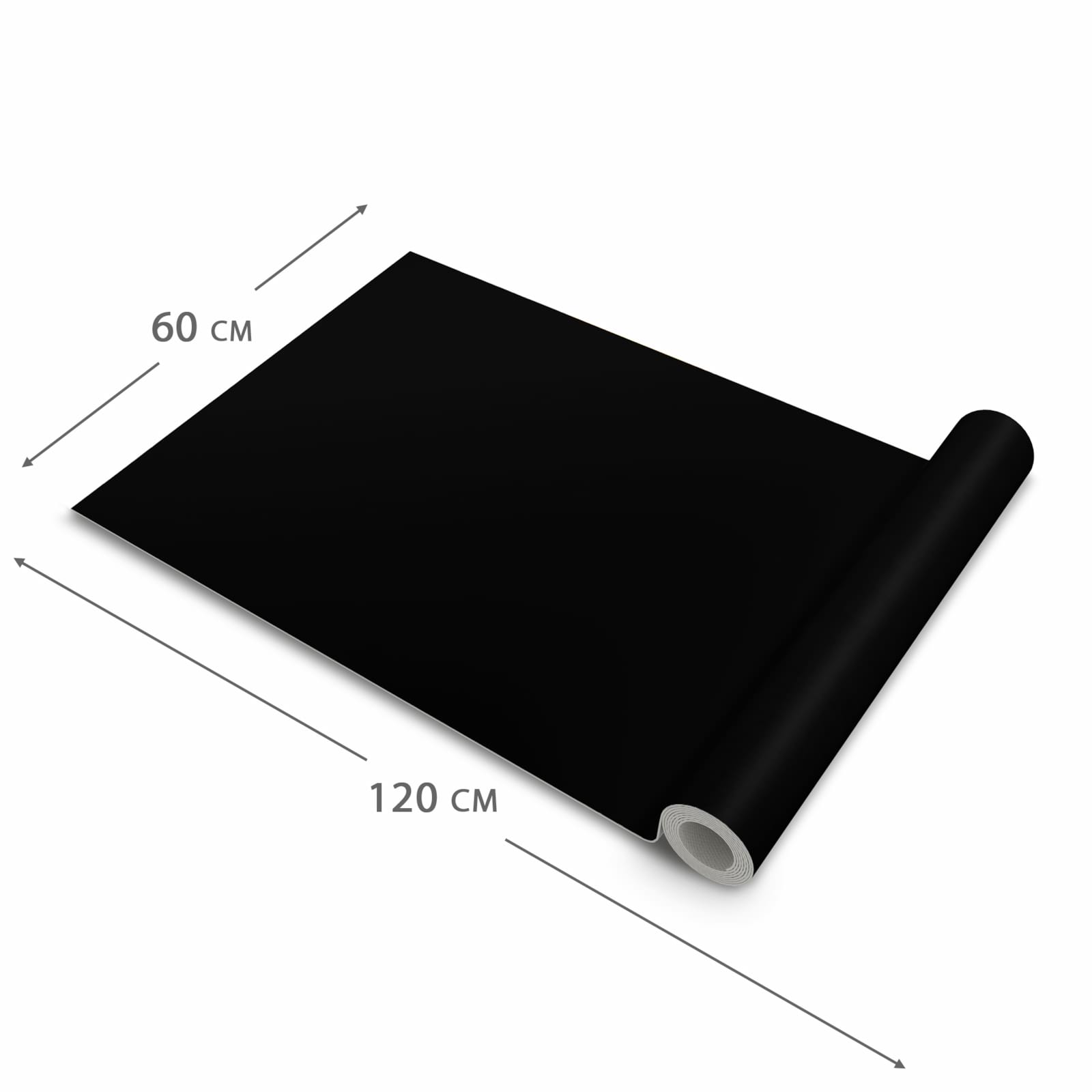 Pflegeleichter Küchenläufer mit schwarzem Hintergrund-Motiv, Dimension 60x120 cm