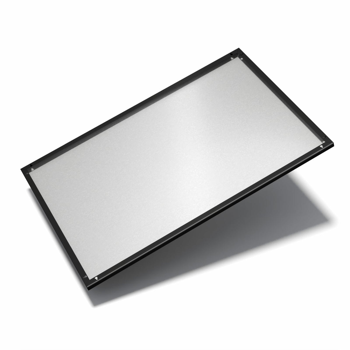 Nur 7 mm – liegt eng an der Wand – Metall Magnettafel - Schwarzer Hintergrund