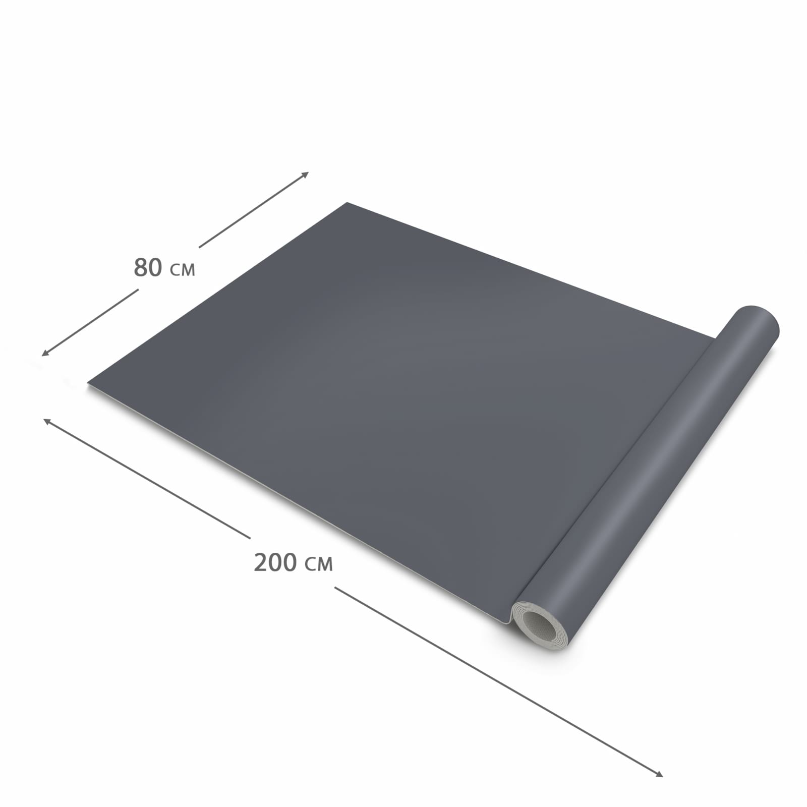 Hygienischer rutschfester Küchenläufer mit dunkelgrauem Hintergrund-Motiv, 80x200 cm