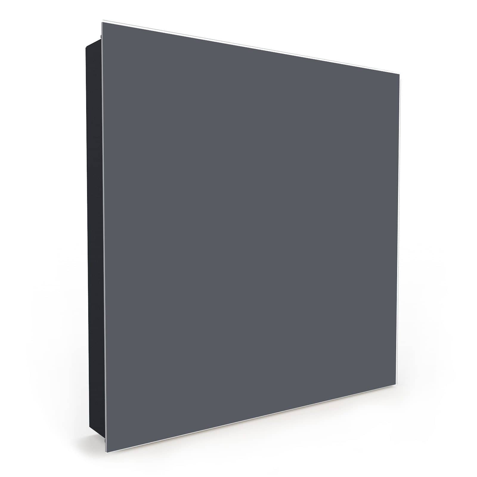 Kratzfeste Schlüsselbox für Autoschlüssel mit Motiv Dunkelgrauer Hintergrund in Seitenansicht mit Glasfront #türöffnung_Rechts