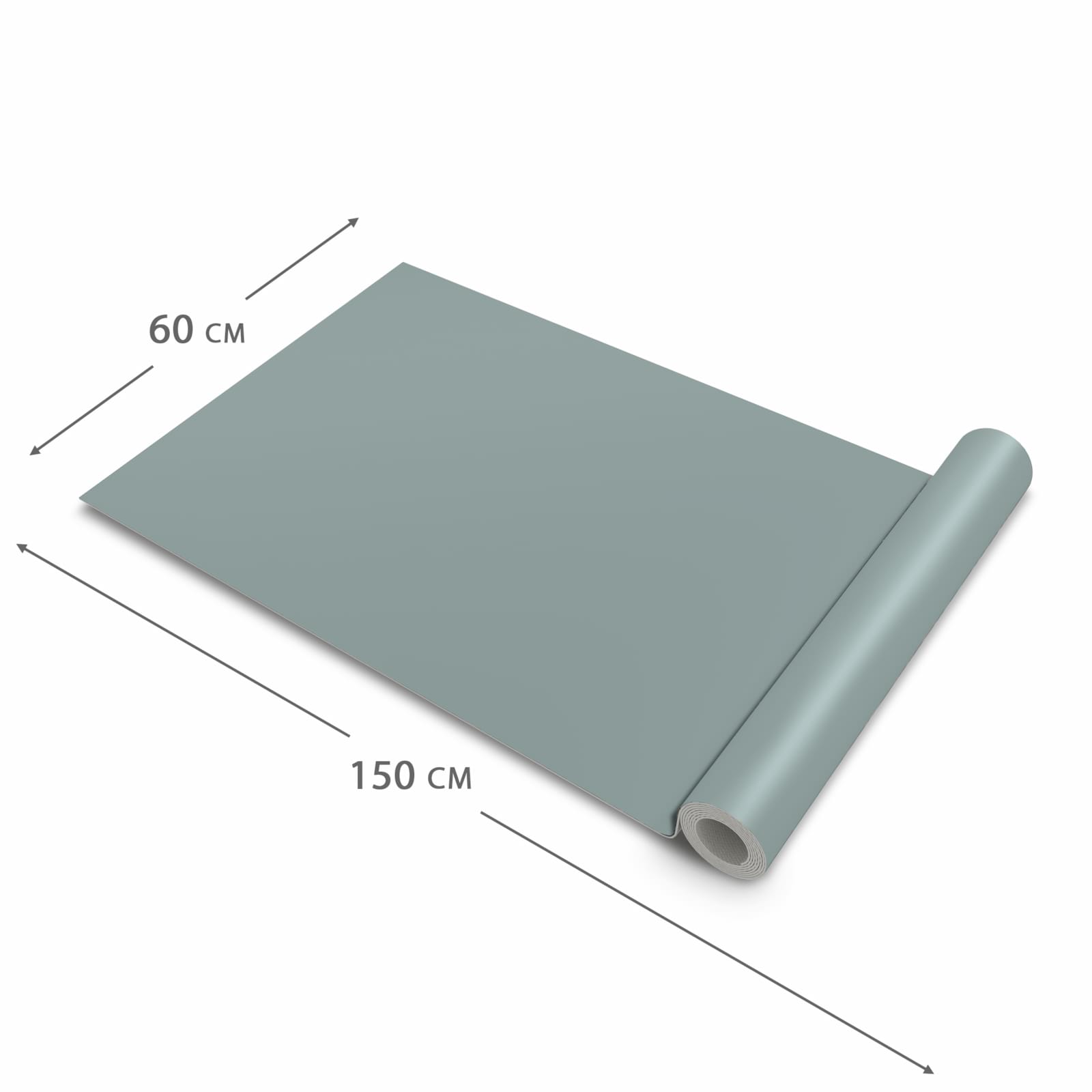 Hygienischer waschbarer Küchenläufer mit grauem Hintergrund-Motiv, Dimension - 60x150 cm