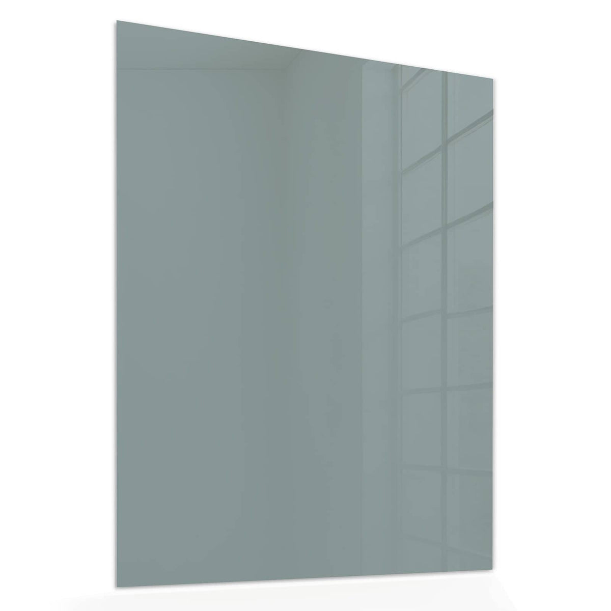 Echtglas, 4 mm – kein Acryl, keine Folie – Wandbild - Steingrau - Hochformat