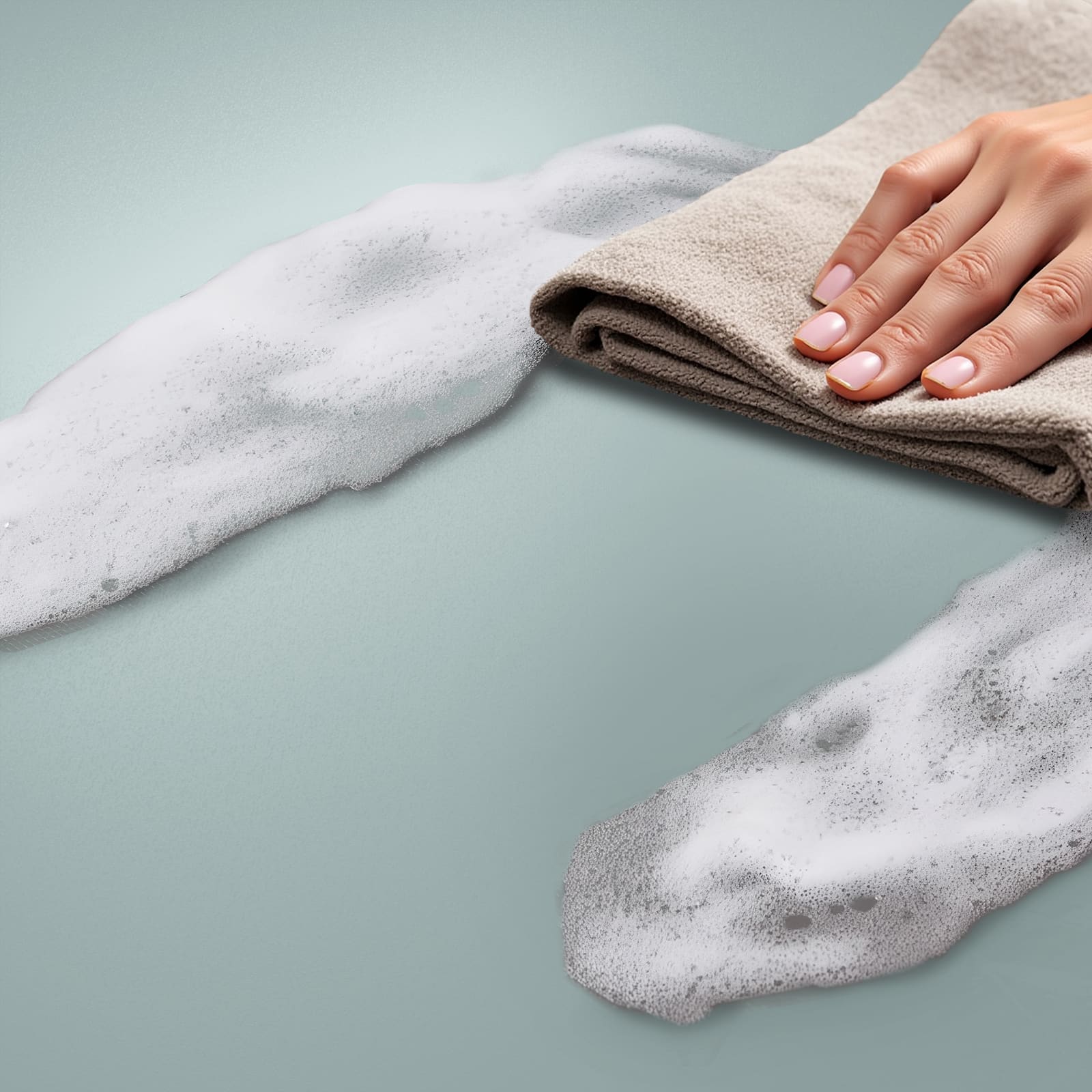 Rutschfester Küchenläufer mit Grauer Hintergrund-Motiv, einfache Reinigung, schützt Boden