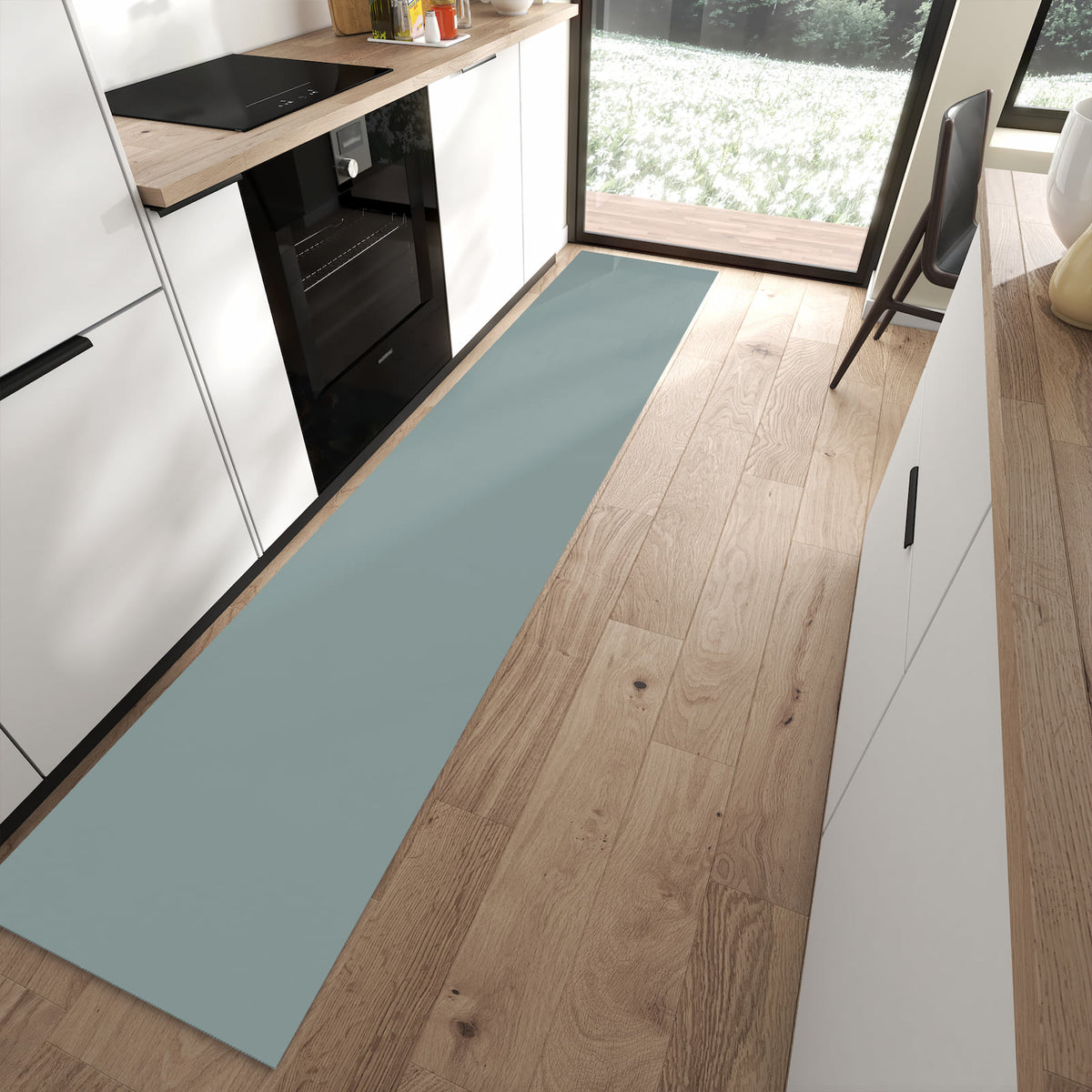 13 Größen – von 60 × 90 bis 80 × 300 cm – Küchenläufer - Steingrau