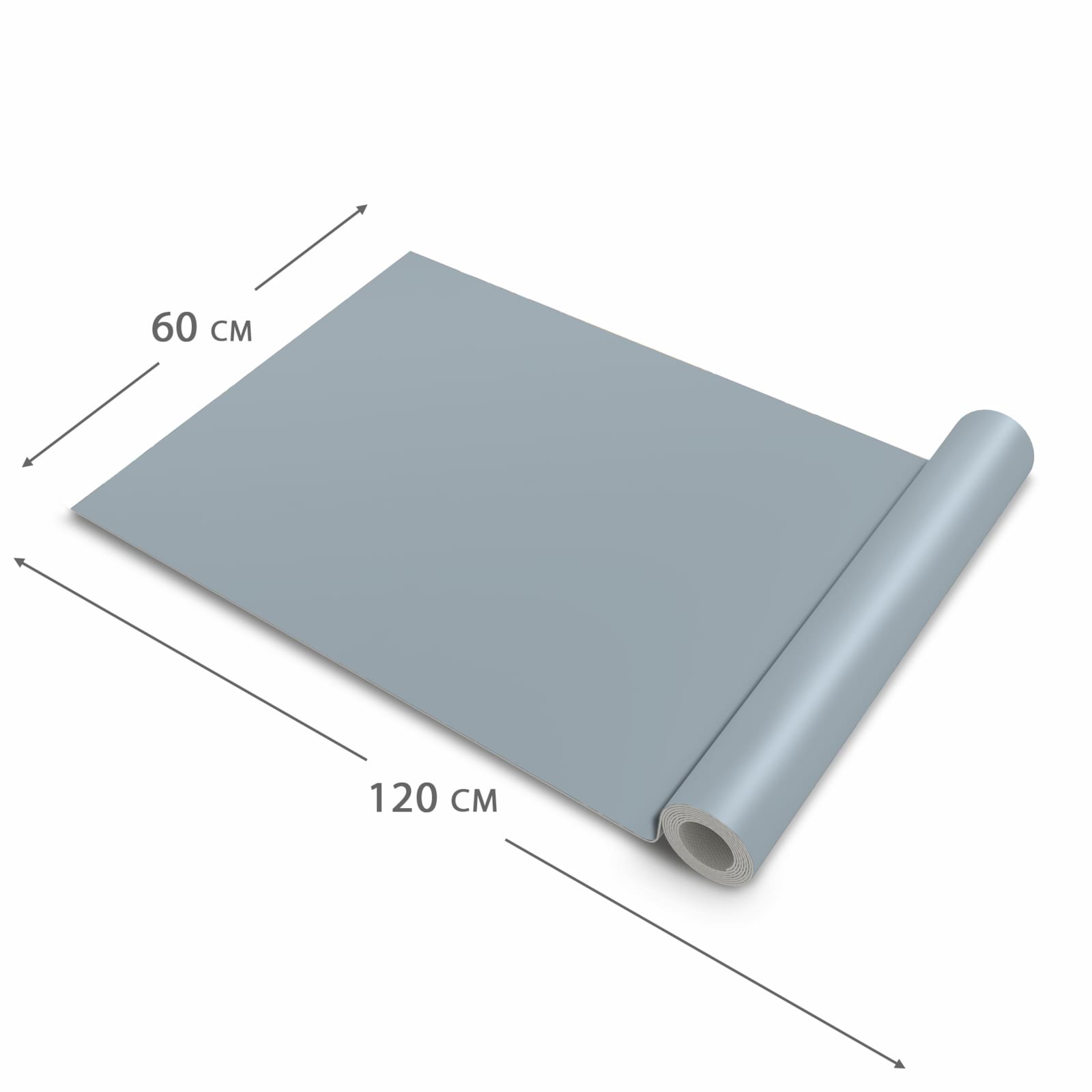 Bodenschonender Küchenläufer mit Grauer Hintergrund II-Motiv, Dimension - 60x120 cm