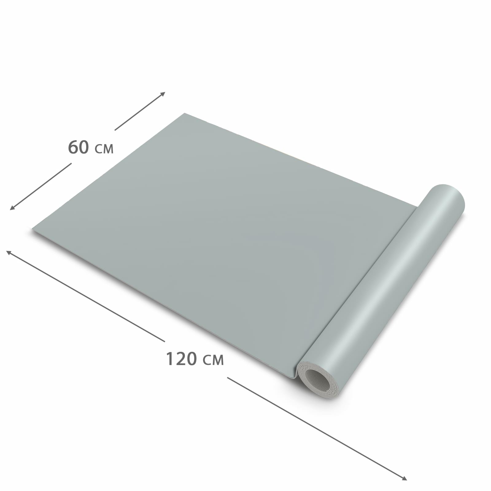 Wasserabweisender Küchenläufer grün mit Grauer Hintergrund III-Motiv, Dimension - 60x120 cm