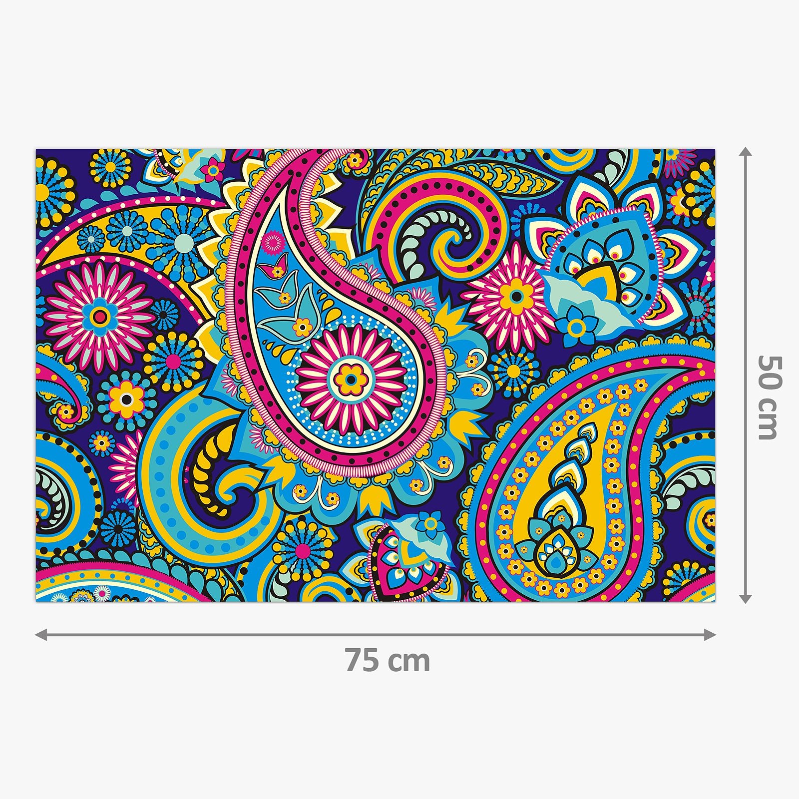 Moderne Küchenrückwand aus Glas Paisley Muster