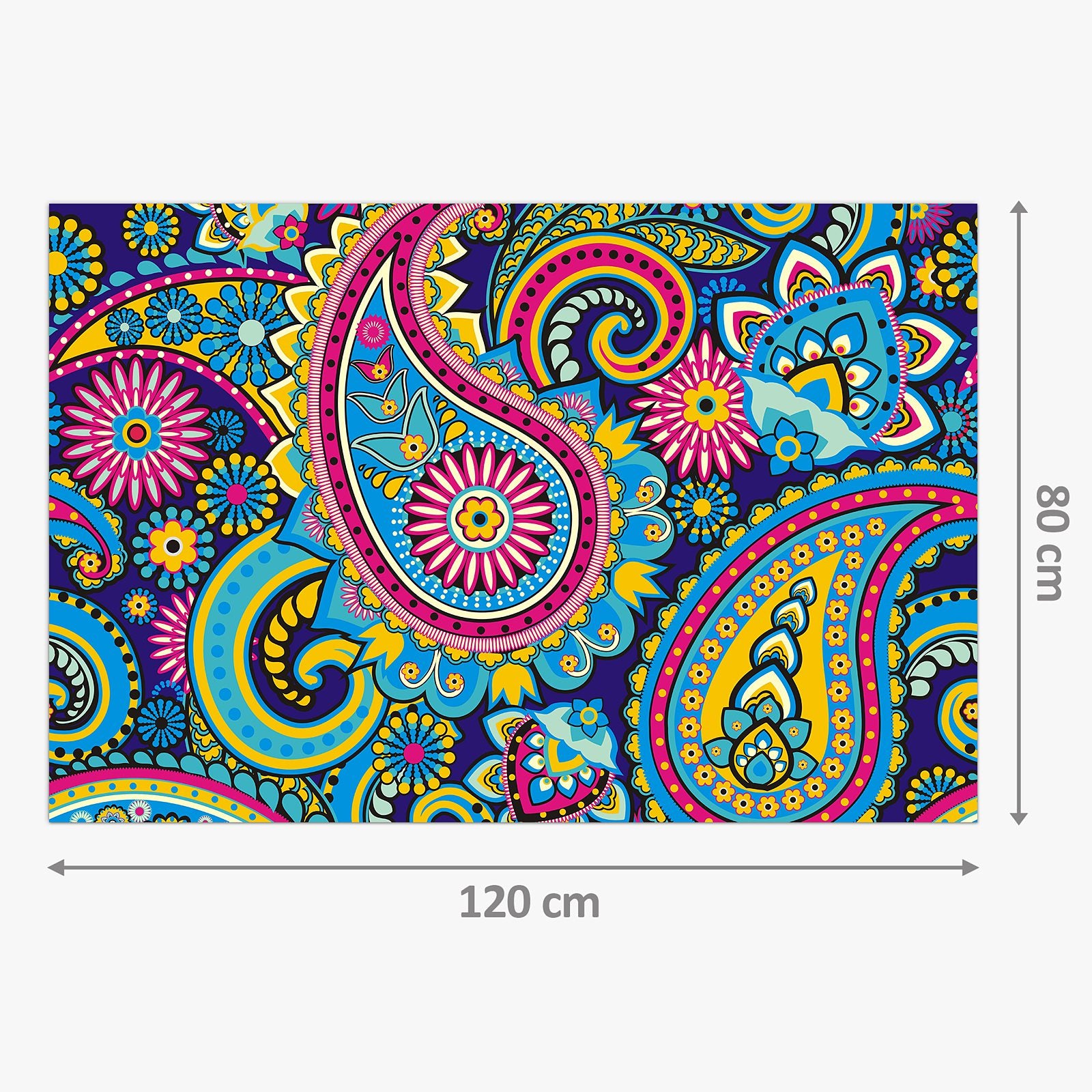 Moderne Küchenrückwand aus Glas Paisley Muster