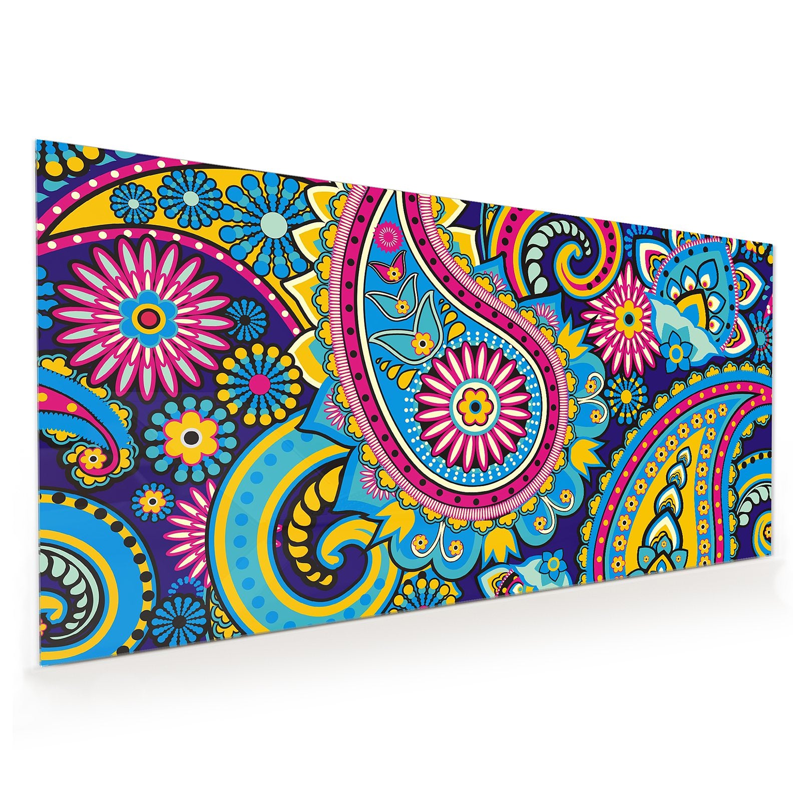 Moderne Küchenrückwand aus Glas Paisley Muster