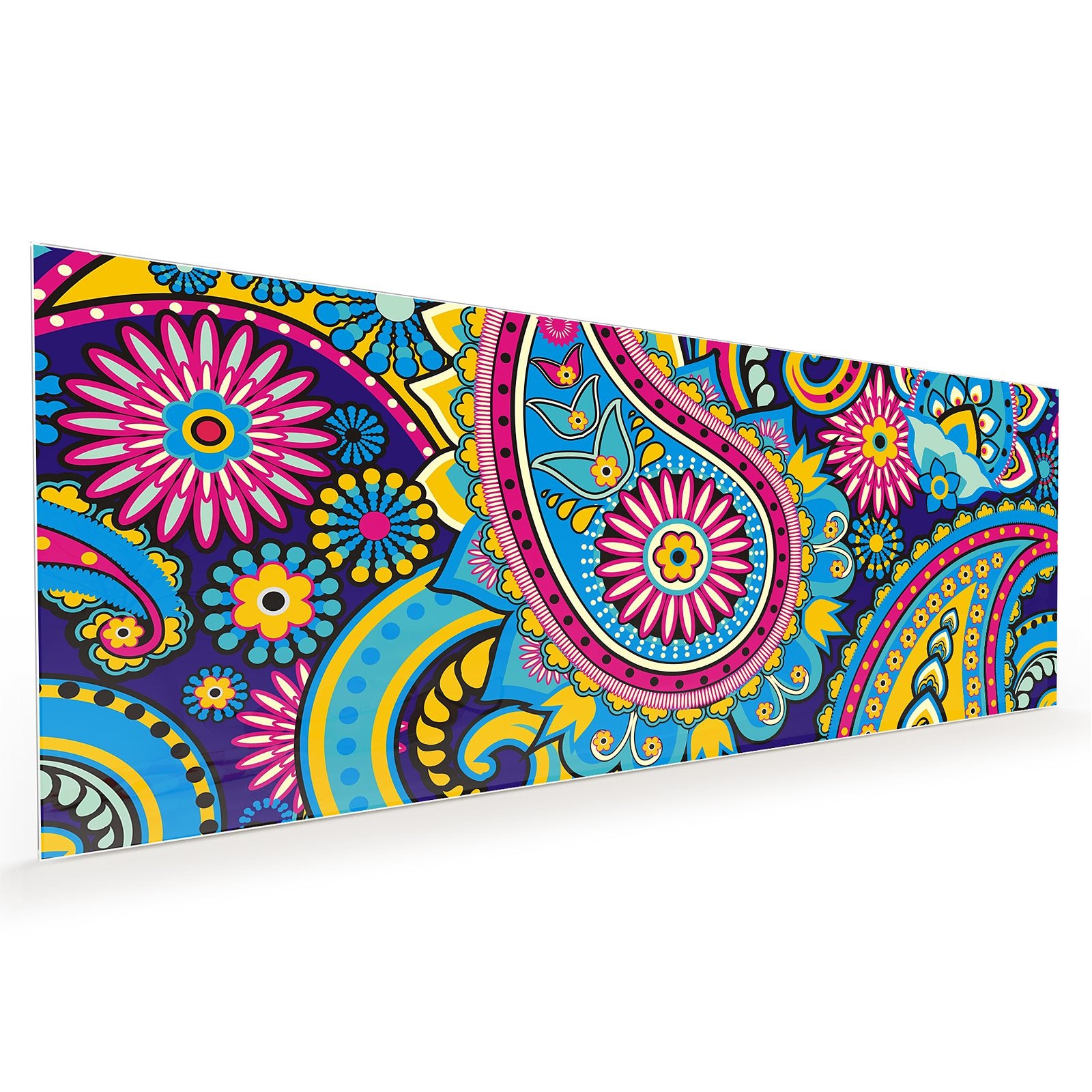 Moderne Küchenrückwand aus Glas Paisley Muster