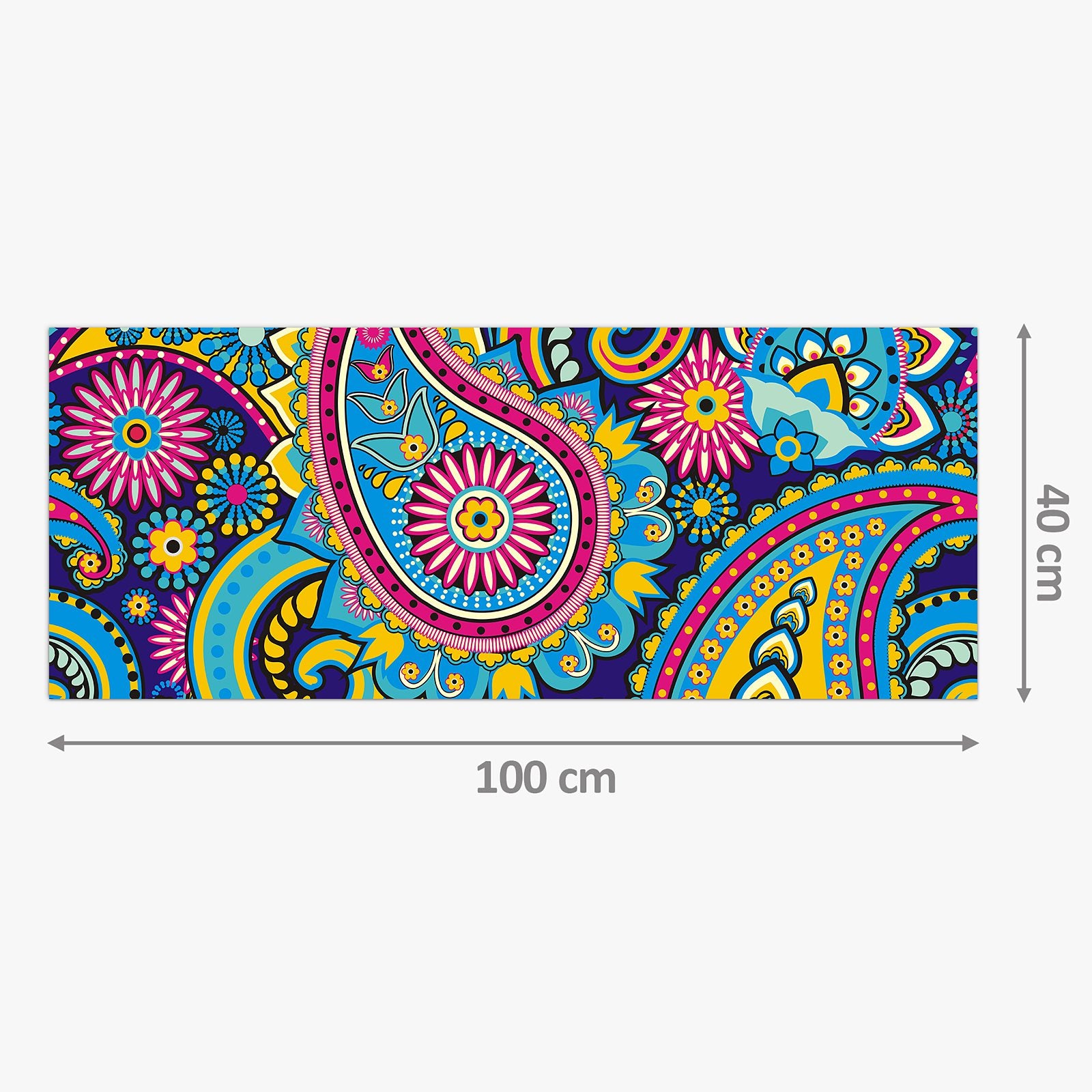 Moderne Küchenrückwand aus Glas Paisley Muster