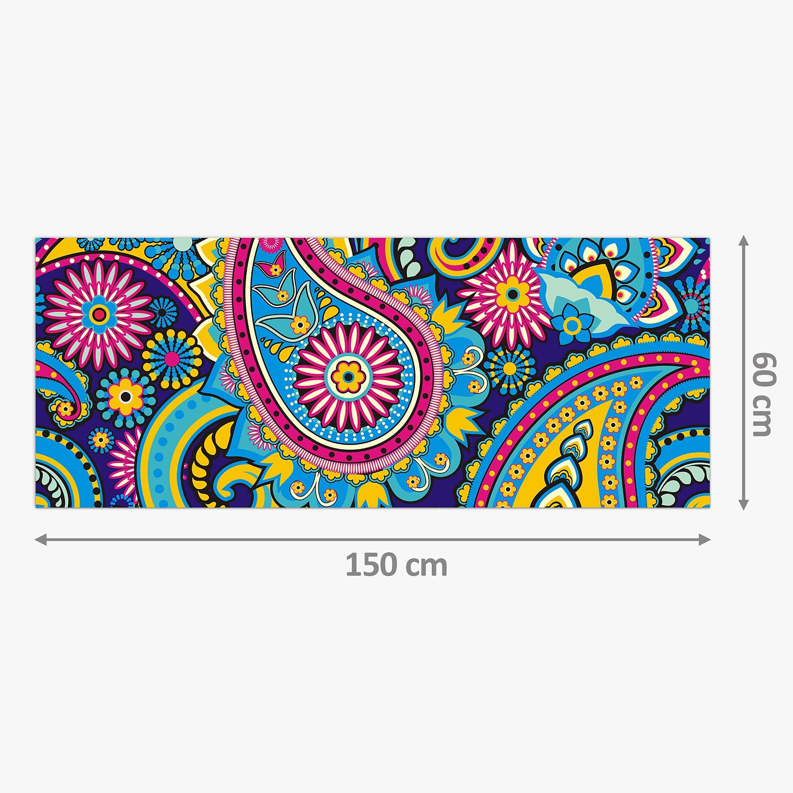 Moderne Küchenrückwand aus Glas Paisley Muster