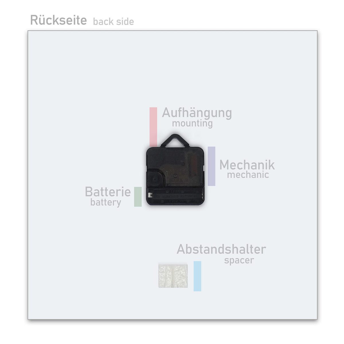 Wanduhr ohne Ticken – leises Quarzuhrwerk – Wanduhr Kirschblütenzweig aus Glas – Quadratisch 30 × 30 cm