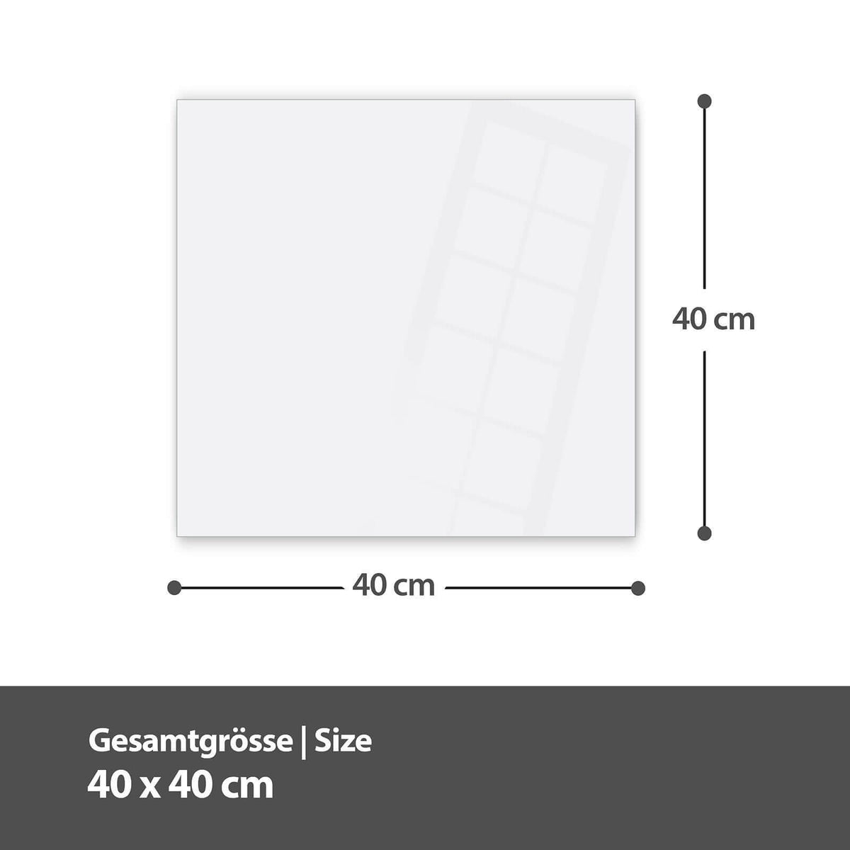 5 Größen – von 30 × 30 bis 70 × 70 cm – Wandbild - Mintgrüne Holzlatten - Quadratisch