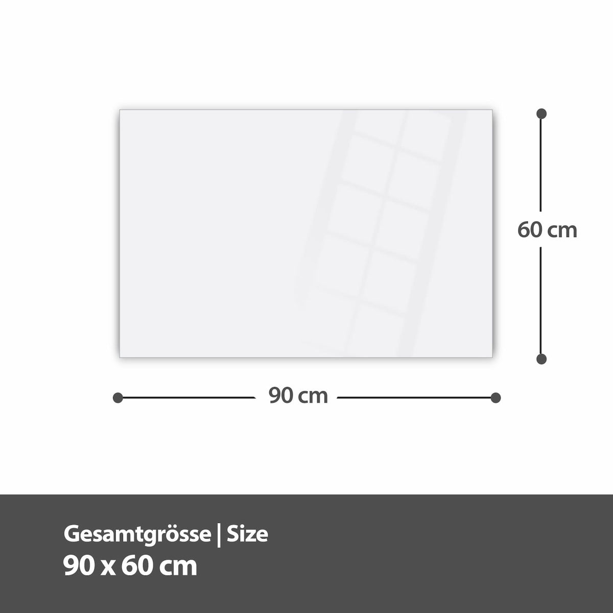 Zwei Größen: 60 × 40 und 90 × 60 cm – Metall Magnettafel - Kornblumenblau